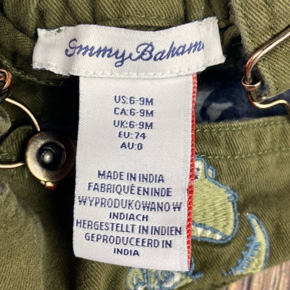 Tommy Bahama Infant Green Overalls- Size 6-9 months - Picture 8 of 10
